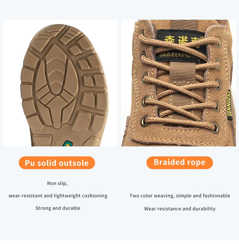 Safety Shoes Man for Work Man's Safety Working Shoes Working Lightweight Work Wear   Industrial Security-Protection