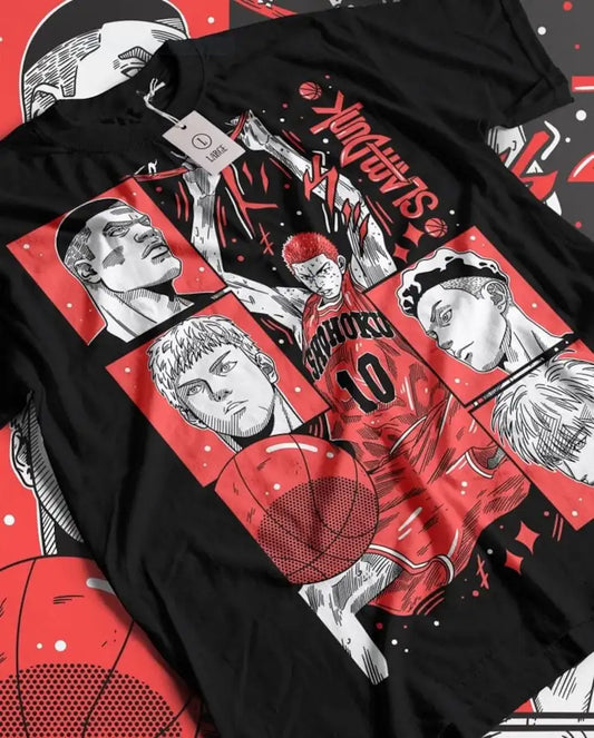 Camiseta de anime de baloncesto de los 90, ropa otaku, camiseta unisex con gráficos de anime