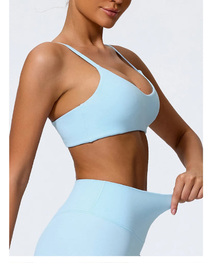 Ctenkevet - Conjunto deportivo de 2 piezas sin mangas para mujer, de verano, para gimnasio, yoga, de cintura alta, transpirable, mallas deportivas para mujer