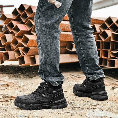 Zapatos de trabajo de seguridad unisex con puntera de acero, transpirables, antiaplastamiento, antipinchazos, calzado de protección laboral para hombres y mujeres, zapatillas, botas de seguridad.