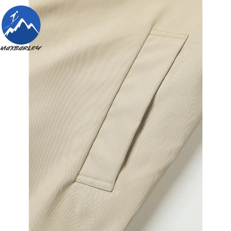 Abrigo largo Maxbarley para hombre, estilo gabardina, marca coreana, color liso, con cinturón, colección otoño 2025. Nuevo diseño de chaqueta cortavientos de un solo botón.