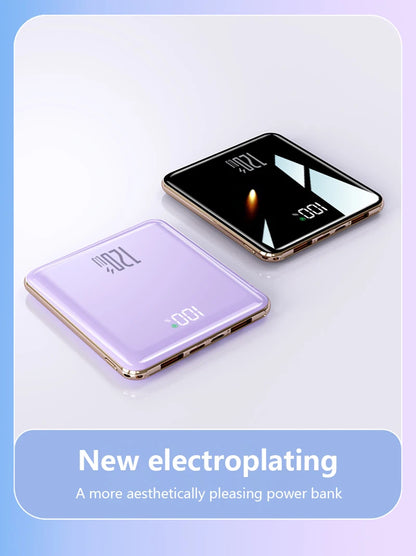 Xiaomi - Mini banco de energía de 500.000 mAh, gran capacidad, carga súper rápida, batería externa con 4 cables integrados para iPhone, Samsung y Xiaomi.