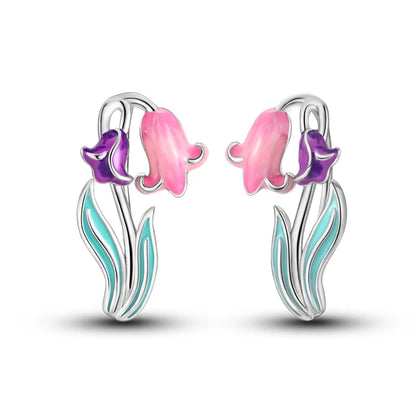 Pendientes de plata de ley 925 con diseño de mariposa, abeja, mariquita y flor de arcoíris para mujer, joyería de moda para fiestas de cumpleaños, regalos