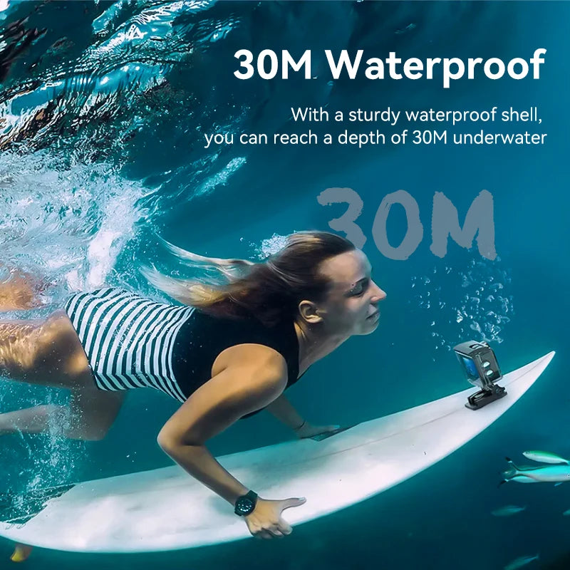 Cámara de acción 4K para exteriores con WiFi, grabación de vídeo en casco, 4K/30 FPS, WiFi, 2.0", 170 DGPS, zoom 4X, subacuática, impermeable, deportiva.