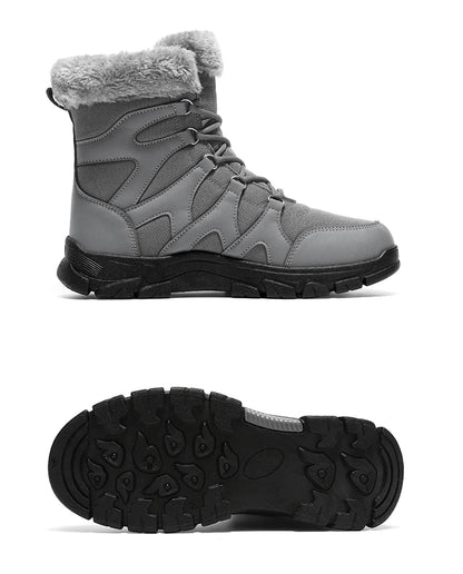 Nuevas botas de invierno para hombre, cálidas y afelpadas, hasta media pantorrilla, para exteriores, antideslizantes, impermeables, para nieve, zapatos de algodón a la moda para hombre.