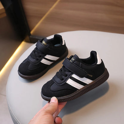 Zapatillas deportivas de moda para niños, de piel sintética, ergonómicas, con suela blanda, tenis para niño y niña.