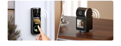 IMOU 4k Video Doorbell 3 with Chime fisheye lens Human Package Detection Rechargeable Battery Two-way Talk Waterproof 360° View