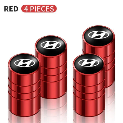 4 tapas para válvula de aire de rueda de coche para Hyundai IONIQ Tucson I30 I40 Fe CM DM Elantra Sonata RB LC Kona, accesorios para coche.