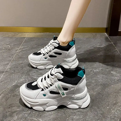 Zapatillas deportivas informales sin cordones para mujer, de piel suave, color blanco, transpirables, suaves y antideslizantes.
