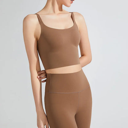 Ropa interior deportiva para mujer, cinturón de secado rápido, almohadilla para el pecho, correa para la espalda, ajuste completo, chaleco color piel, primavera y verano, novedad (2024)