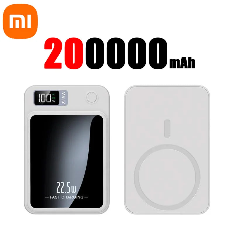 Banco de energía magnético inalámbrico Xiaomi de 500.000 mAh y 22,5 W, carga ultrarrápida, batería externa portátil para iPhone y Samsung.