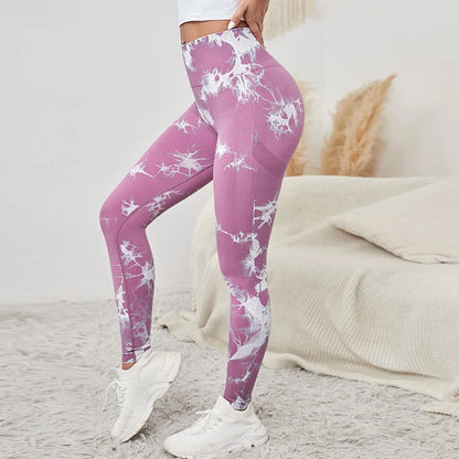 Leggings deportivas para mujer, pantalones de yoga sin costuras con estampado tie-dye de 47 colores, mallas para correr, fitness, cintura alta, para gimnasio y entrenamiento.