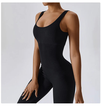 Traje de yoga de una pieza sin costuras de primavera, conjunto de entrenamiento de fitness para danza y tonificación abdominal, mono elástico, ropa deportiva de gimnasio con efecto push up