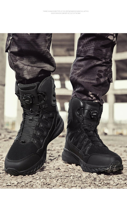 Botas tácticas para hombre, marca Army Boot, estilo militar, hasta el tobillo, para senderismo, seguridad, trabajo en el desierto, escalada, impermeables, de alta calidad.