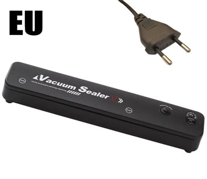 NUEVA máquina envasadora al vacío eléctrica de 220 V/110 V, con conexión para bolsa de vacío, máquina selladora al vacío para alimentos frescos de uso doméstico, color negro