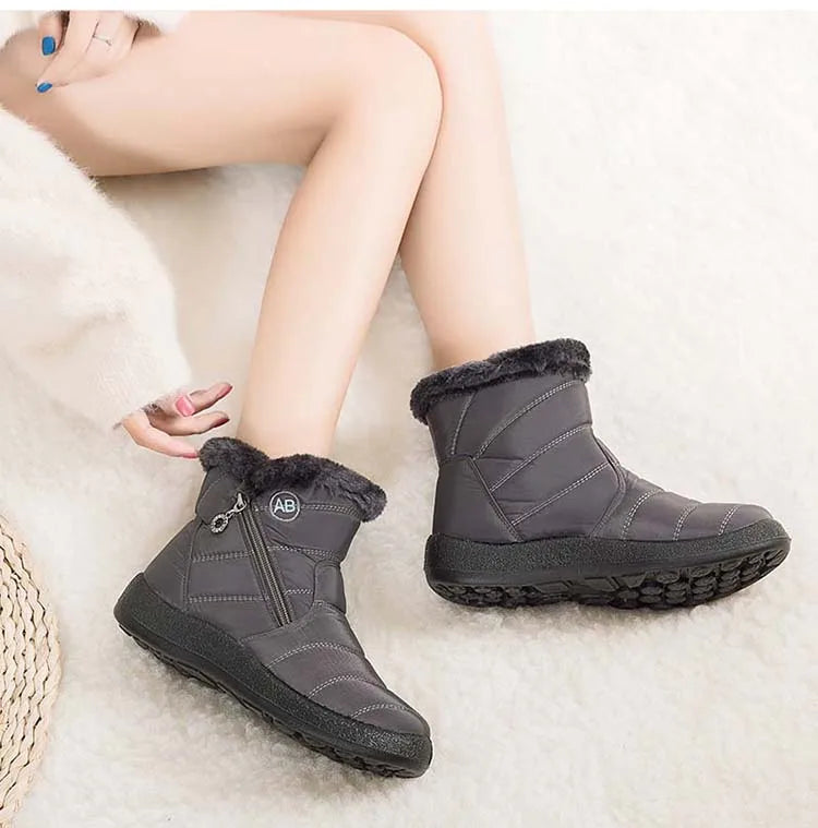 Botas de nieve para mujer, zapatos casuales para mujer, botines impermeables para mujer, botines ligeros de talla grande, botas de invierno para niñas