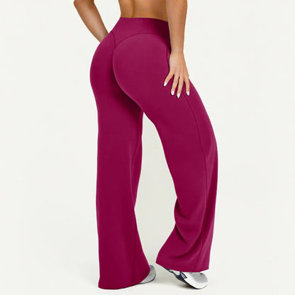 Pantalones rectos de tejido ultrasuave tipo mantequilla para mujer, pantalones de yoga de talle medio, mallas deportivas de tacto natural, leggings de pilates, pantalones deportivos para correr.