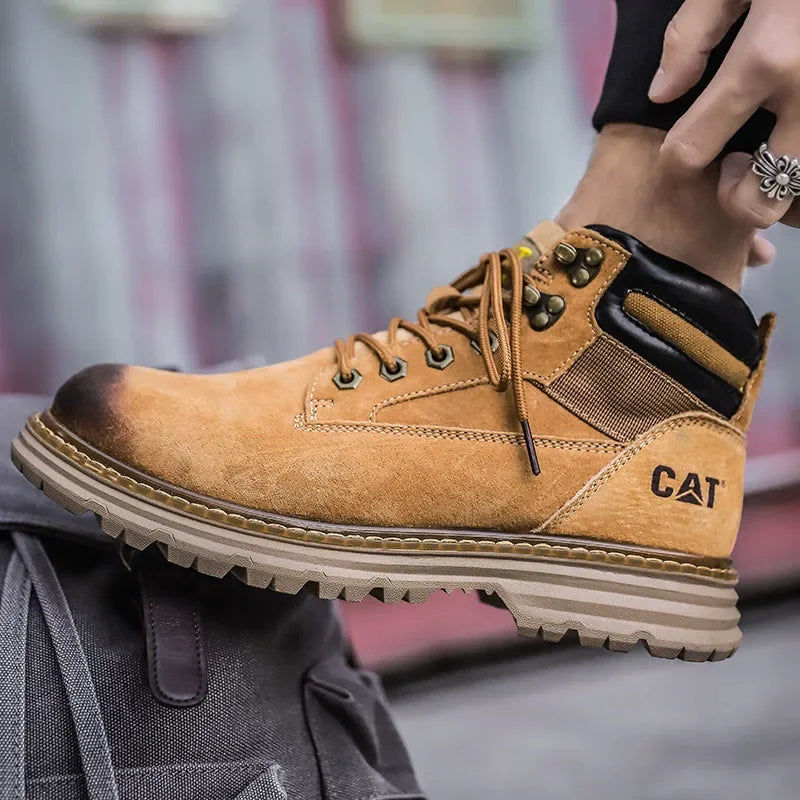 Botas de nieve para hombre, ideales para el invierno. Botas clásicas de caña alta para senderismo, con suela gruesa antideslizante y gran practicidad.