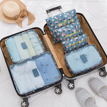 6 bolsas organizadoras de viaje, organizadoras de maletas portátiles, bolsas de viaje para mujeres, organizadoras de equipaje, bolsas para ropa y zapatos.