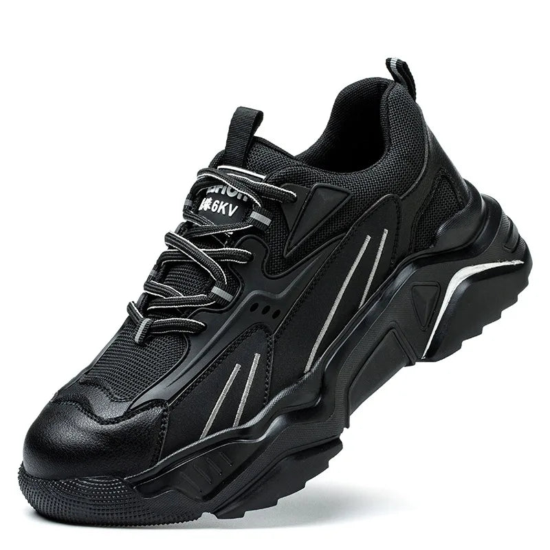 Safety Shoes Lightweight Breathable Steel Toe Anti Smash Puncture Proof Kevlar Soft Sole Insulated Work Sneakers for Men Women