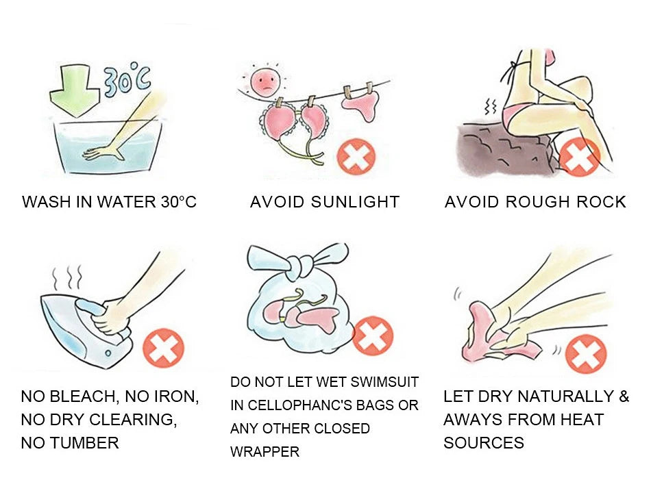 Bikini de dos piezas con cuello halter y fruncido de flores de metal para mujer