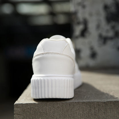 Zapatos de mujer ligeros y transpirables, planos blancos, para fiesta, informales, deportivos, para correr, a la moda, para oficina, con cordones.