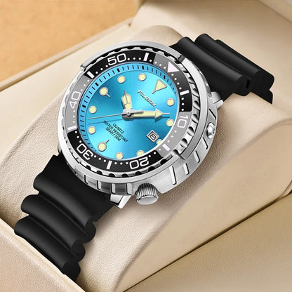 Relojes de pulsera de cuarzo para hombre FOXBOX Fashion, marca superior, lujo, silicona, militar, impermeable, casual, deportivo, con cronógrafo y fecha.