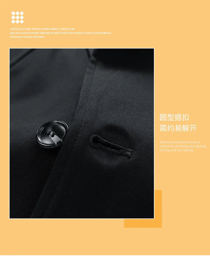 Gabardina larga de hombre, verde militar, corte ajustado, cruzada, con solapa de muesca, cortavientos, ideal para primavera y otoño, estilo casual para actividades al aire libre.