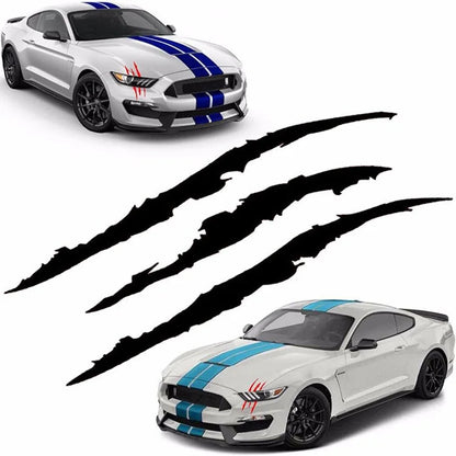 Pegatina reflectante para coche con diseño de garras de monstruo, raya para arañazos, calcomanía para faros delanteros, accesorios de decoración con diseño de dinosaurio y raptor