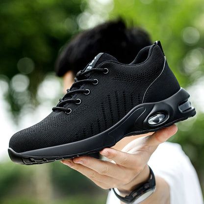 Botas de seguridad con puntera de acero para hombre, zapatos de trabajo antigolpes, botas de seguridad indestructibles, botas tácticas.