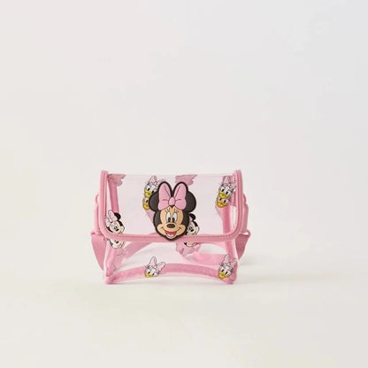 Mochila de moda con dibujos animados de Mickey Mouse de Disney, mochila escolar de lona de Minnie para mujer, mochila de gran capacidad a la moda, mochila para niñas