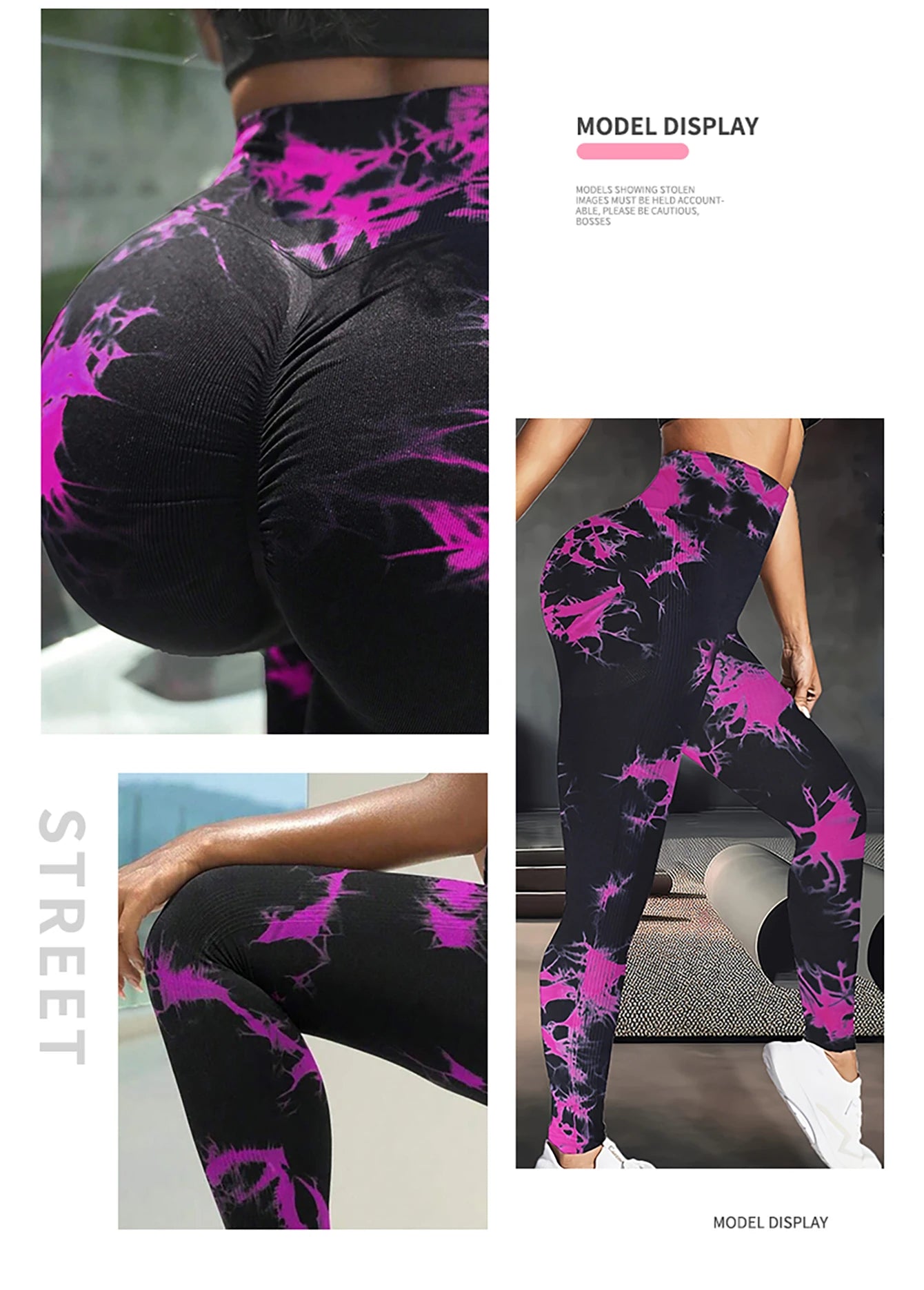 Pantalones de yoga con estampado floral fragmentado y teñido anudado, absorben el sudor, cintura alta, ajustados, levantan la cadera, pantalones deportivos para correr.