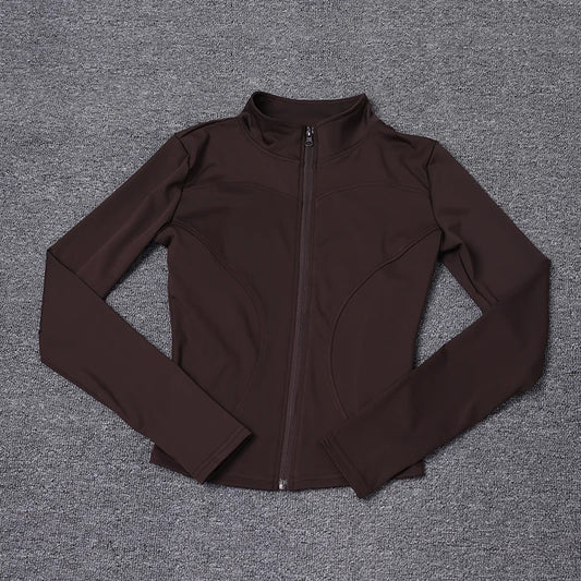 Chaqueta deportiva de manga larga para mujer, abrigo de entrenamiento, ropa de entrenamiento de gimnasio, ropa deportiva de yoga