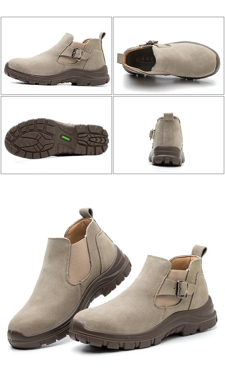 Zapatos de seguridad de moda con puntera de acero para hombre, zapatillas de trabajo, tenis de seguridad, protección industrial para los pies. Originales.