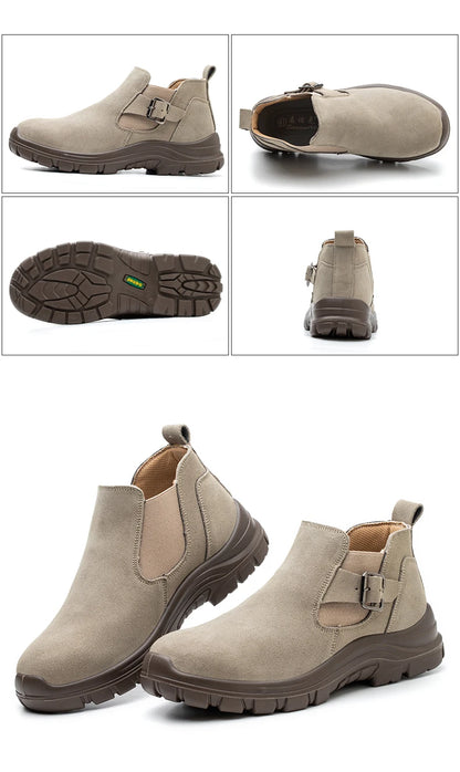 Zapatos de seguridad de moda con puntera de acero para hombre, zapatillas de trabajo, tenis de seguridad, protección industrial para los pies. Originales.