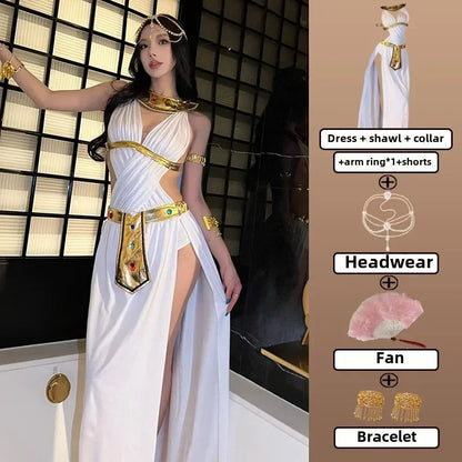 Role Playing Sexy Western Region Dancer Peacock Princess Greek Goddess Costume Hot Egyptian Indian Dancer Exotic Costume Stage