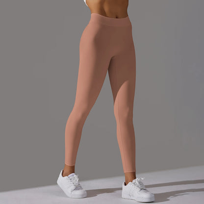 Women Seamless Solid Leggings Knitted High Waist Sports Leggings Fashion Hip Lifting Running Yoga Sport Gym Tights Pantalones