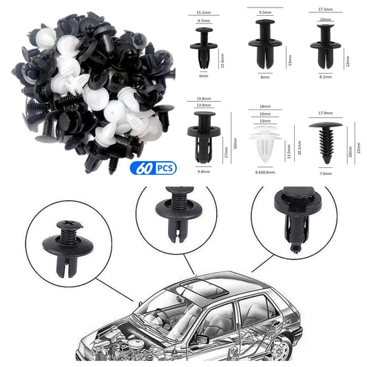 60 piezas de clip de sujeción para coche, tornillos mixtos para Subaru Forester Outback Legacy Impreza XV BRZ Tribeca Trez