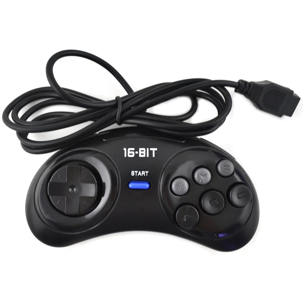 Controlador de juego de 2 piezas/1 pieza para SEGA Genesis, controlador de 16 bits, gamepad de 6 botones para SEGA MD, accesorios de juego