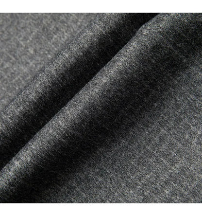 Abrigo de lana de doble faz para hombre, colección invierno 2025, estilo clásico informal de negocios, con solapa de muesca. Gabardina premium de largo medio.