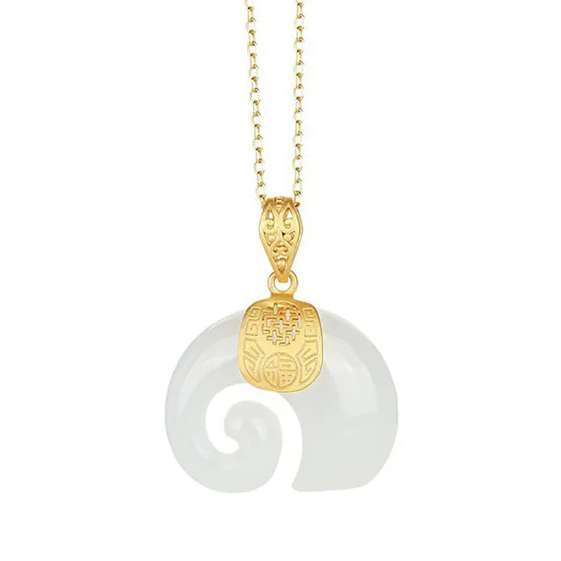 Colgante de elefante de jade hetiano de piedra natural, cadena chapada en oro de 18 quilates, collar, gargantilla, joyería para mujer, cumpleaños y aniversario.