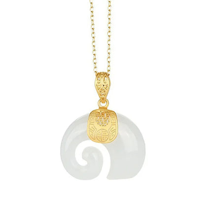 Colgante de elefante de jade hetiano de piedra natural, cadena chapada en oro de 18 quilates, collar, gargantilla, joyería para mujer, cumpleaños y aniversario.