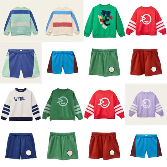 Ropa para niños, pantalones cortos de dibujos animados para primavera y verano 2025, suéteres con capucha coreanos para bebés, niños y niñas, ropa de exterior, preventa.