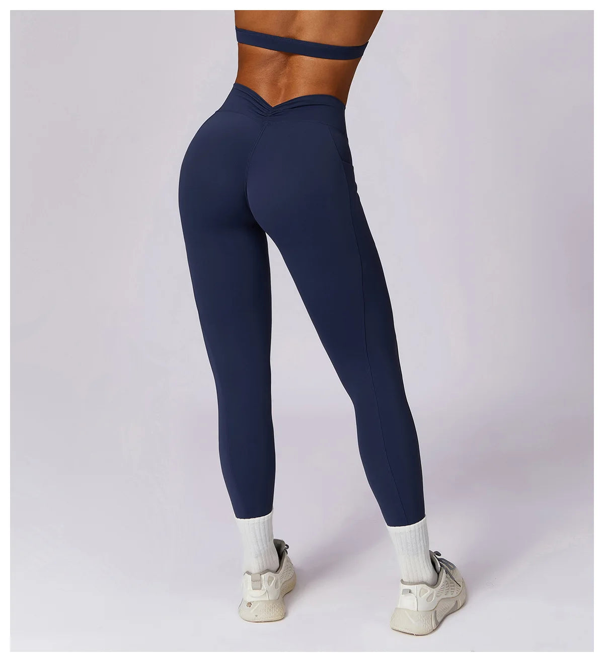 V-shaped Back Yoga Pants High Waist Leggings Gym Workout Tights Sport Women Fitness Female Legging Tummy Control Running Tights