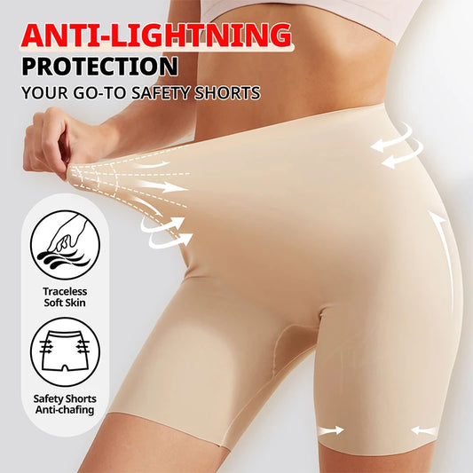 Pantalones cortos de seguridad de cintura alta Flarixa, antirozaduras, ropa interior tipo bóxer, ropa interior protectora para debajo de los vestidos, pantalones de ciclismo