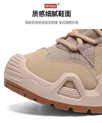 Botas tácticas para hombre con correas para entrenamiento de combate, impermeables, transpirables, ideales para senderismo y uso multifuncional en motocicleta.