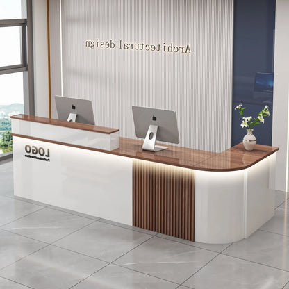 Mostrador de bar de oficina profesional, diseño de belleza de lujo simple, mostrador de recepción, salón moderno, Bancone Bar Lusso, muebles comerciales
