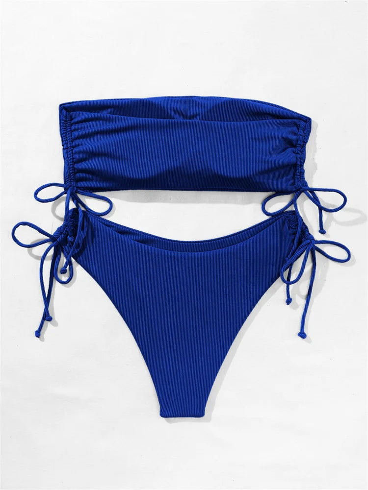 Nuevos bikinis sólidos sexis para mujer, trajes de baño push up para mujer, trajes de baño para nadar, conjunto de bikini brasileño para niña, ropa de playa para bañador