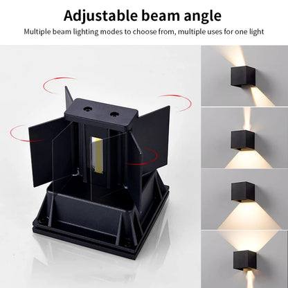 Aplique de pared LED para exterior, iluminación interior, lámparas de pared, electrodomésticos, iluminación de pared para decoración de habitaciones, paneles de pared, porche, balcón y jardín.