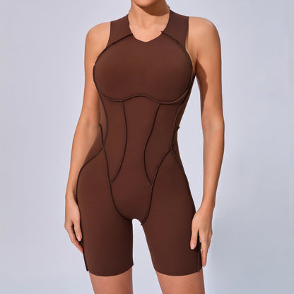 Mono deportivo acolchado para mujer, ropa deportiva para gimnasio, traje de fitness